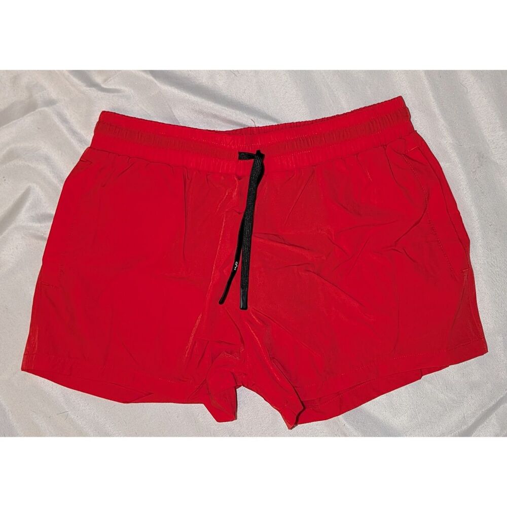 H2O Classic Padded Swim Short Rounder Bum Size Large Red Pool Party Beach Bar